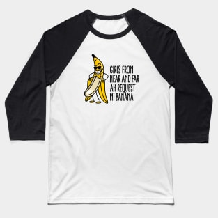 Funny flashing banana drop challenge banana song Baseball T-Shirt